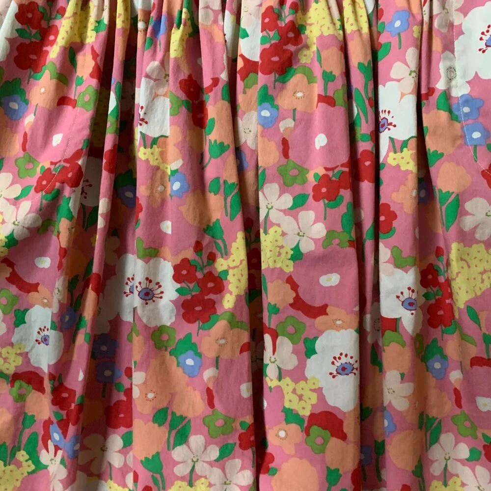 Matilda Jane Pink Floral Print Leah Sleeveless Women's Medium Fit & Flare Dress